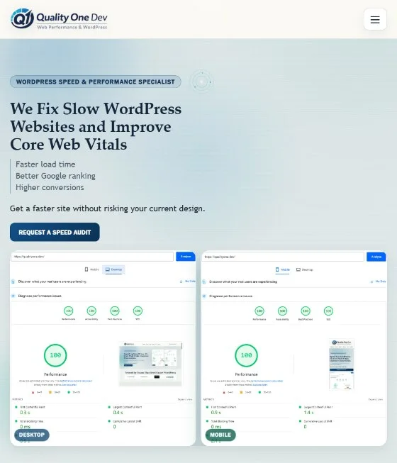 Quality One Dev tablet preview