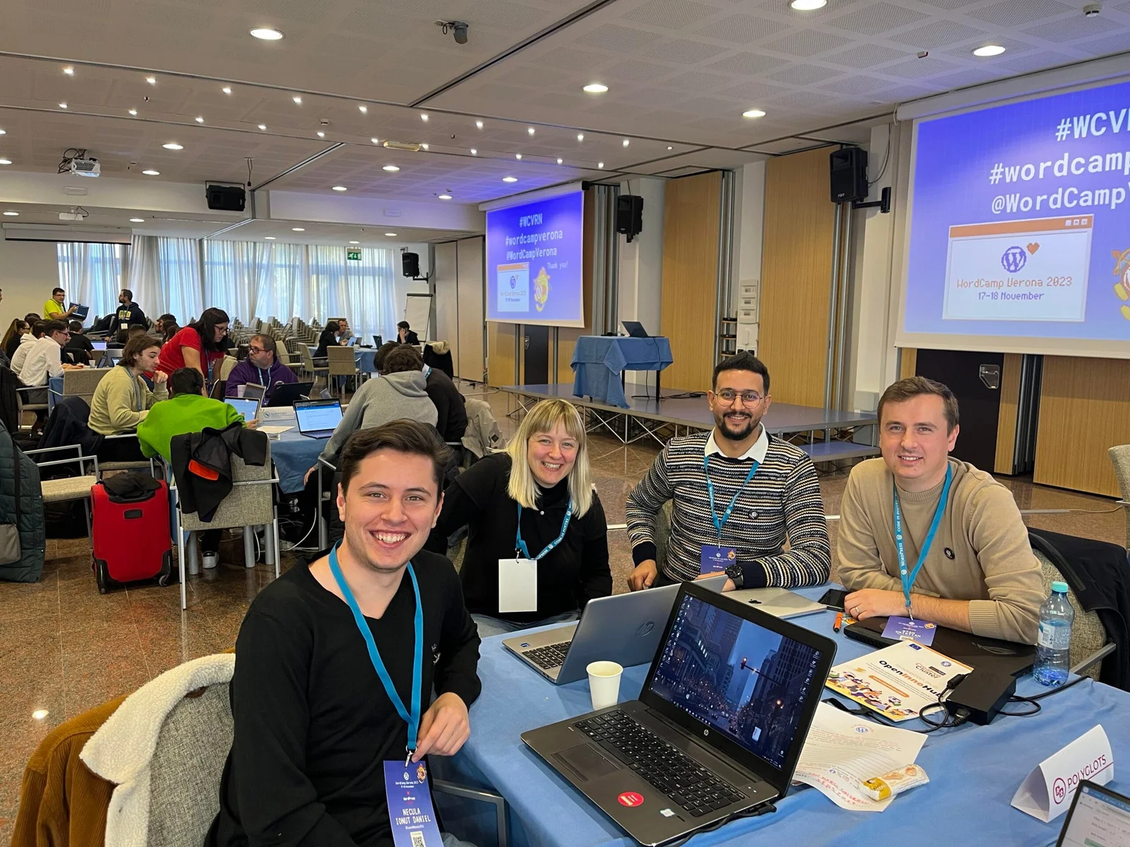 Hammed during a WordCamp Verona meetup moment